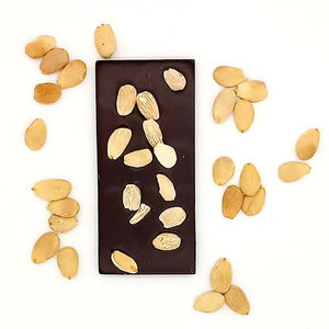 Tableta de chocolate 72% sin azúcares añadidos con almedras