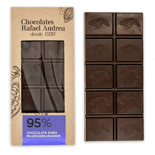 Tableta de chocolate 95% sin azúcares añadidos